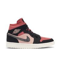 AIR JORDAN 1 MID BURGUNDY DUSTY PINK WOMENS