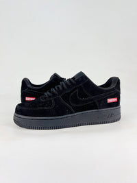 nike airforce1 low full black velvet supreme