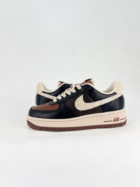 nike airforce1 low black leather