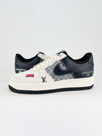 nike airforce1 low black and grey LV