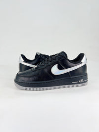 nike airforce1 low black and silver