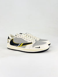 Nike air Jordan 1 low white, black, and yellow