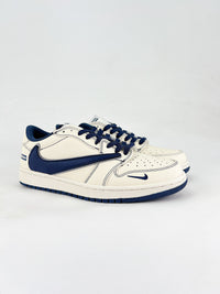 Nike air Jordan 1 low white and navy